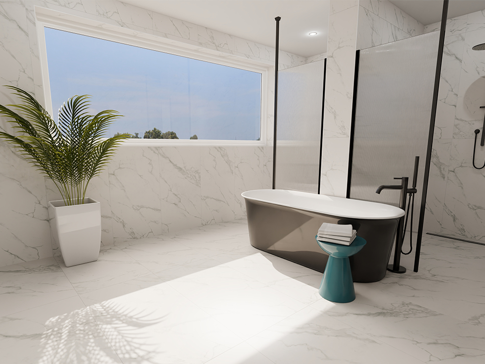bathroom space to relax