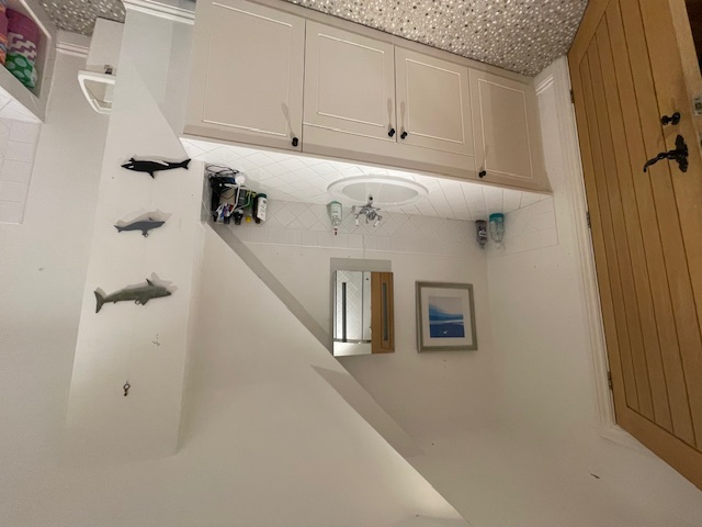 Cottage wet room before Dorset